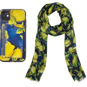 Alvano iPhone 11 Phone Case Positano Limon + Scarf